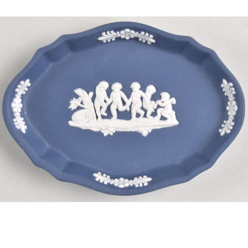 Wedgwood Blue Silver Tray